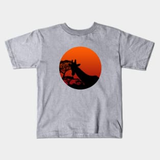 African Giraffe Kids T-Shirt